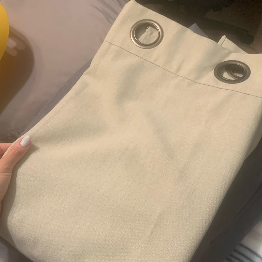 Tan curtains 2 panels